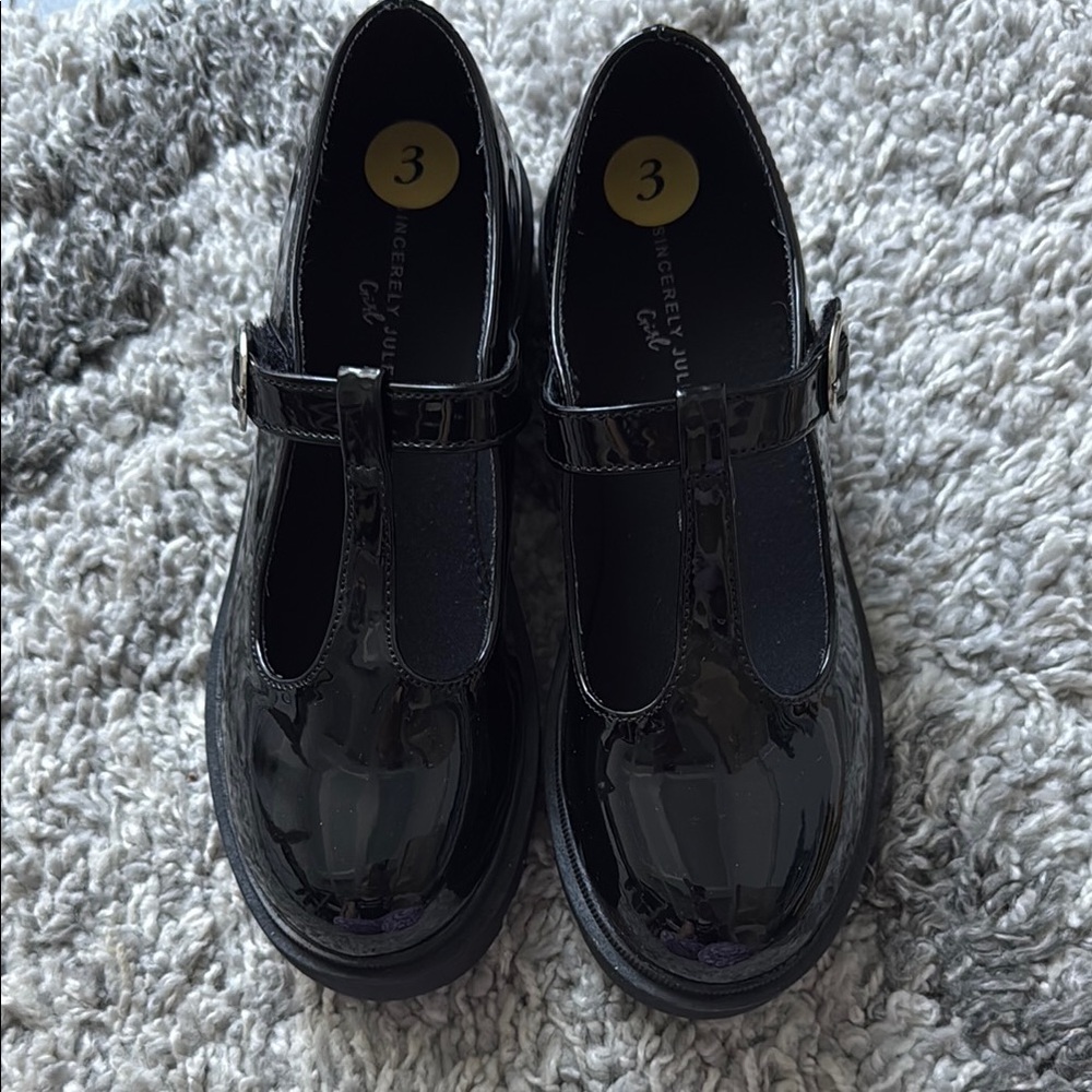 New, never worn Black Mary Jane Kids Shoes